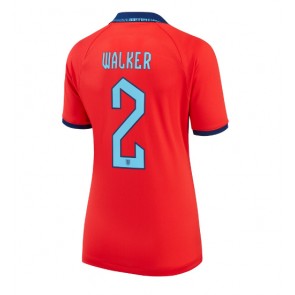 England Kyle Walker #2 kläder Kvinnor VM 2022 Bortatröja Kortärmad